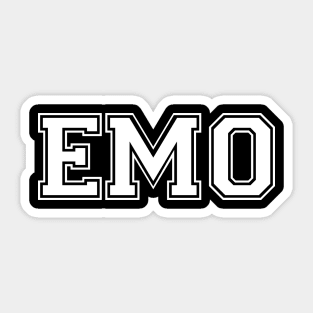 EMO (White) Sticker